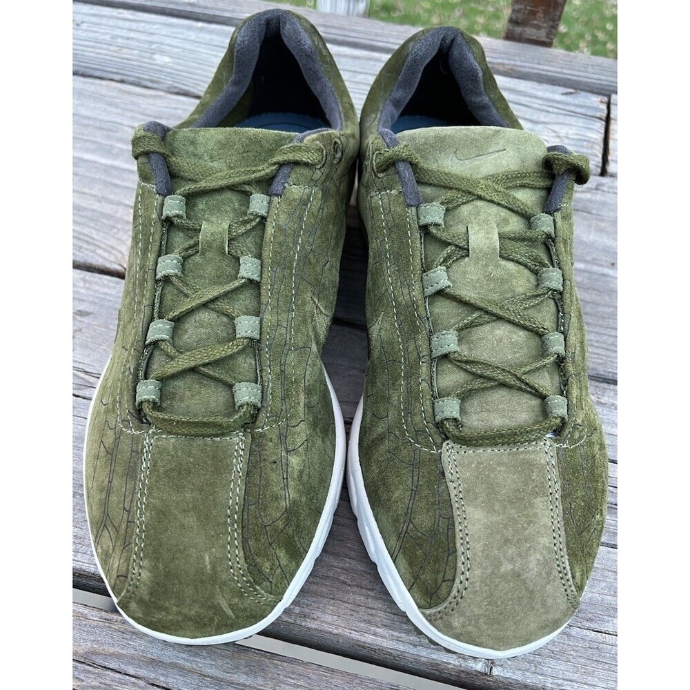Nice! Nike Mayfly Leather Premium Men's 8 Sneakers - Legion Green - Picture 3 of 11